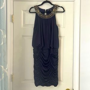 JS Boutique Navy Cocktail Dress. Sz. 8